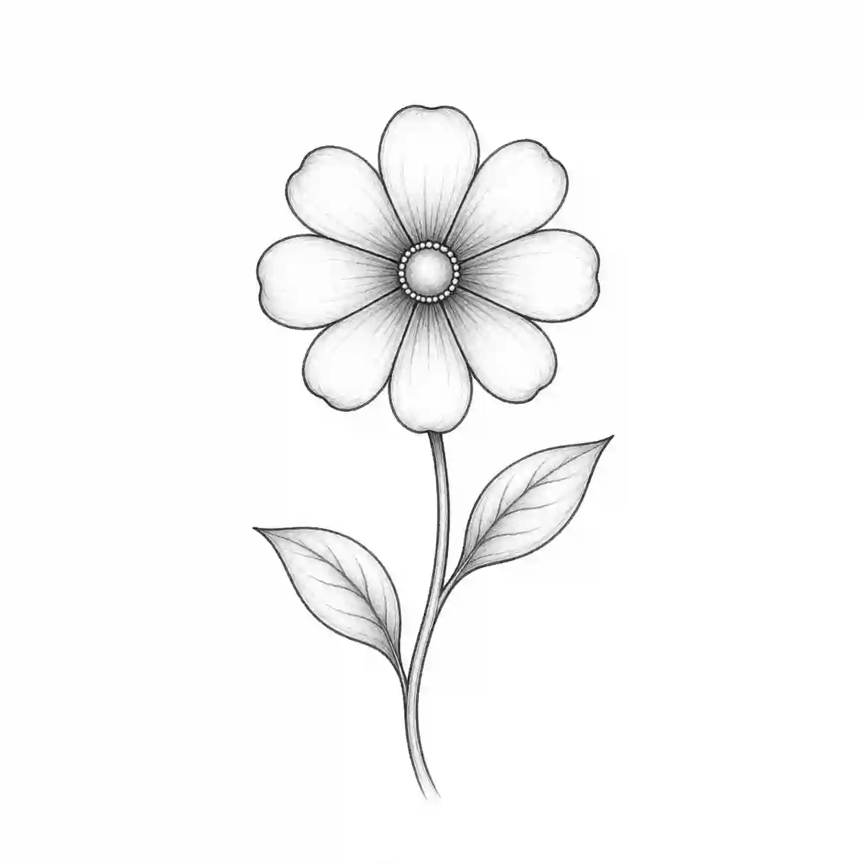 easy flower drawing flower drawing